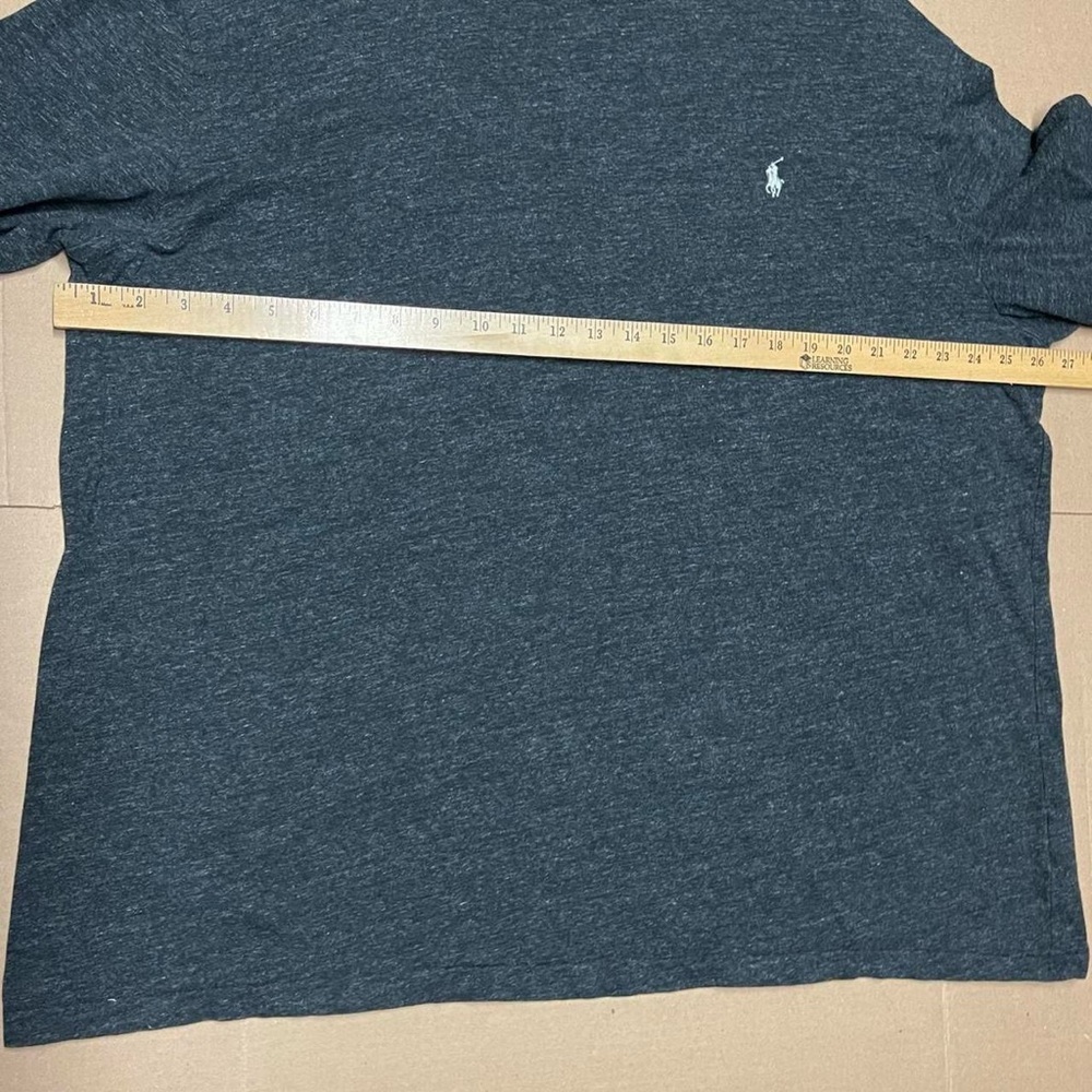 Polo Ralph Lauren Mens T Shirt Charcoal Gray 2XB Cotton Long Sleeve - Picture 7 of 8